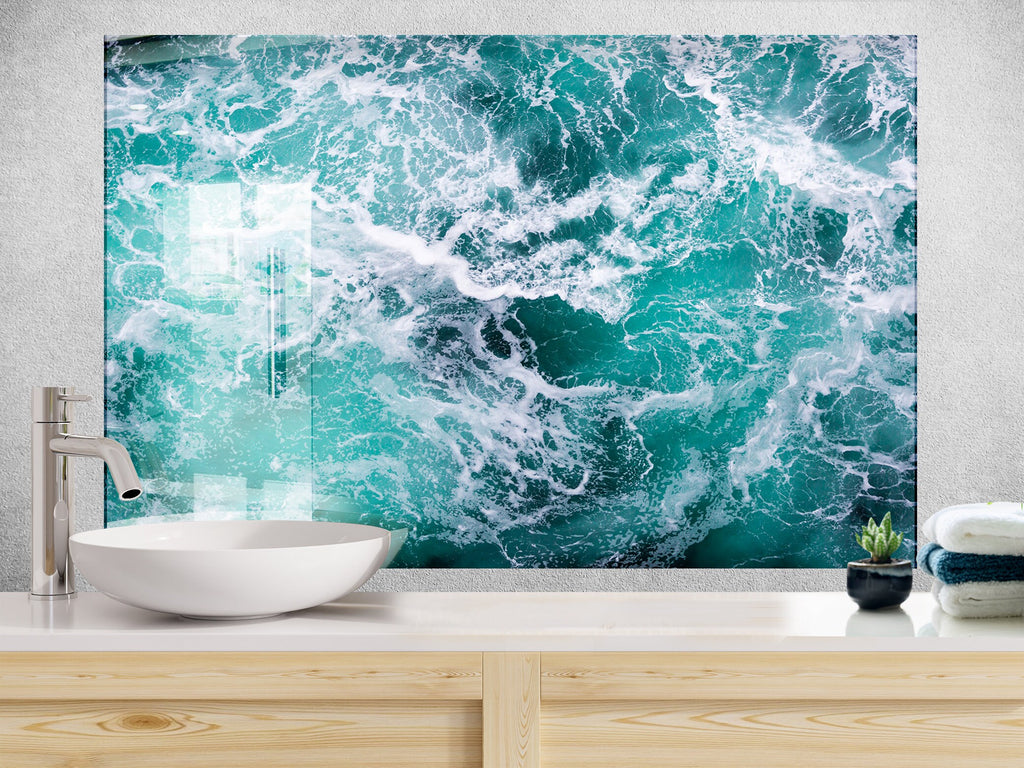 Abstract Tempered Glass Backsplash-BacksplashArtworks