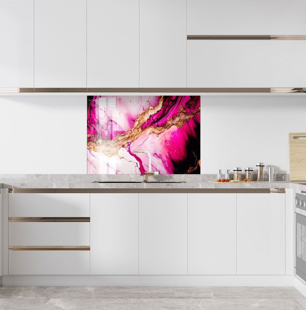 Abstract Tempered Glass Backsplash-BacksplashArtworks