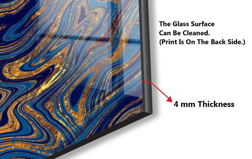 Abstract Tempered Glass Backsplash-BacksplashArtworks