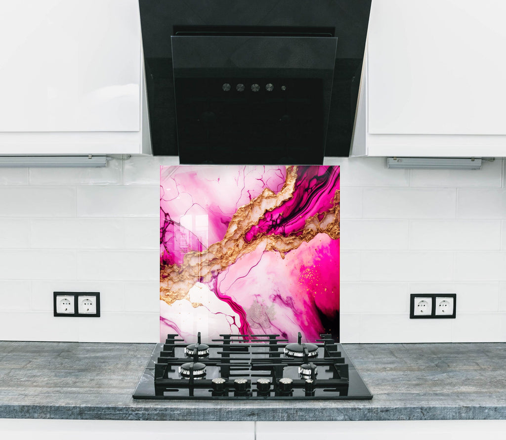 Abstract Tempered Glass Backsplash-BacksplashArtworks