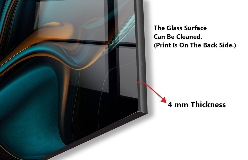Abstract Tempered Glass Backsplash-BacksplashArtworks