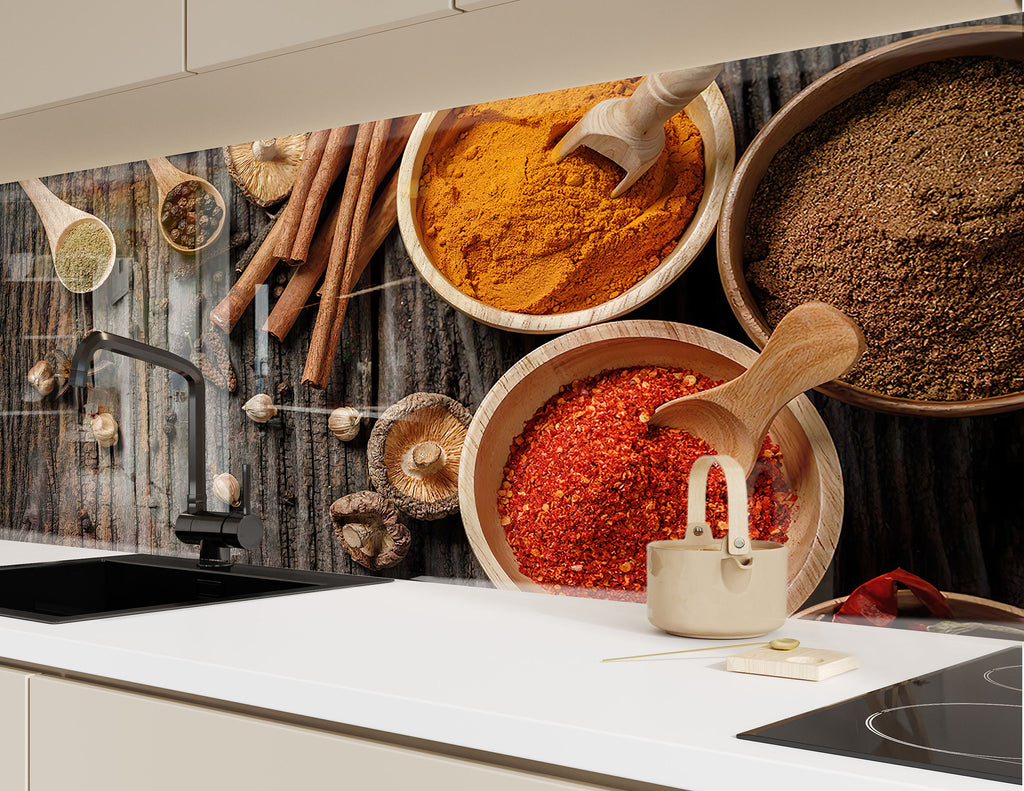 Spice Pantry - Glass Backsplash-BacksplashArtworks