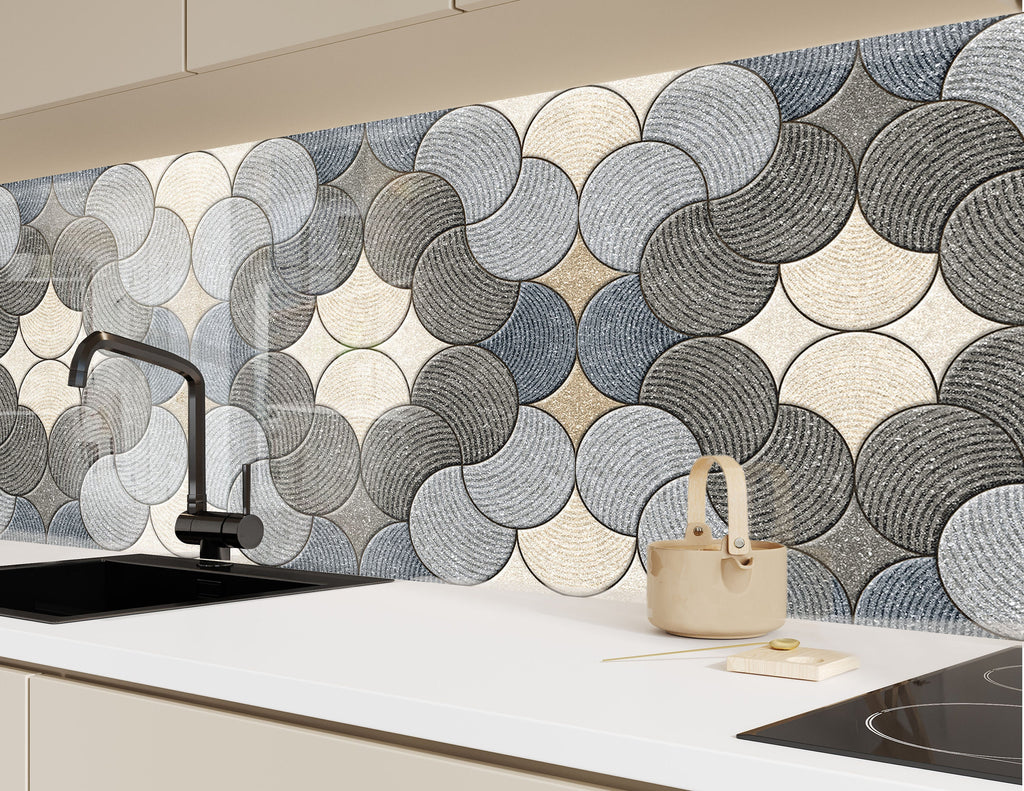 Abstract Tempered Glass Backsplash-BacksplashArtworks