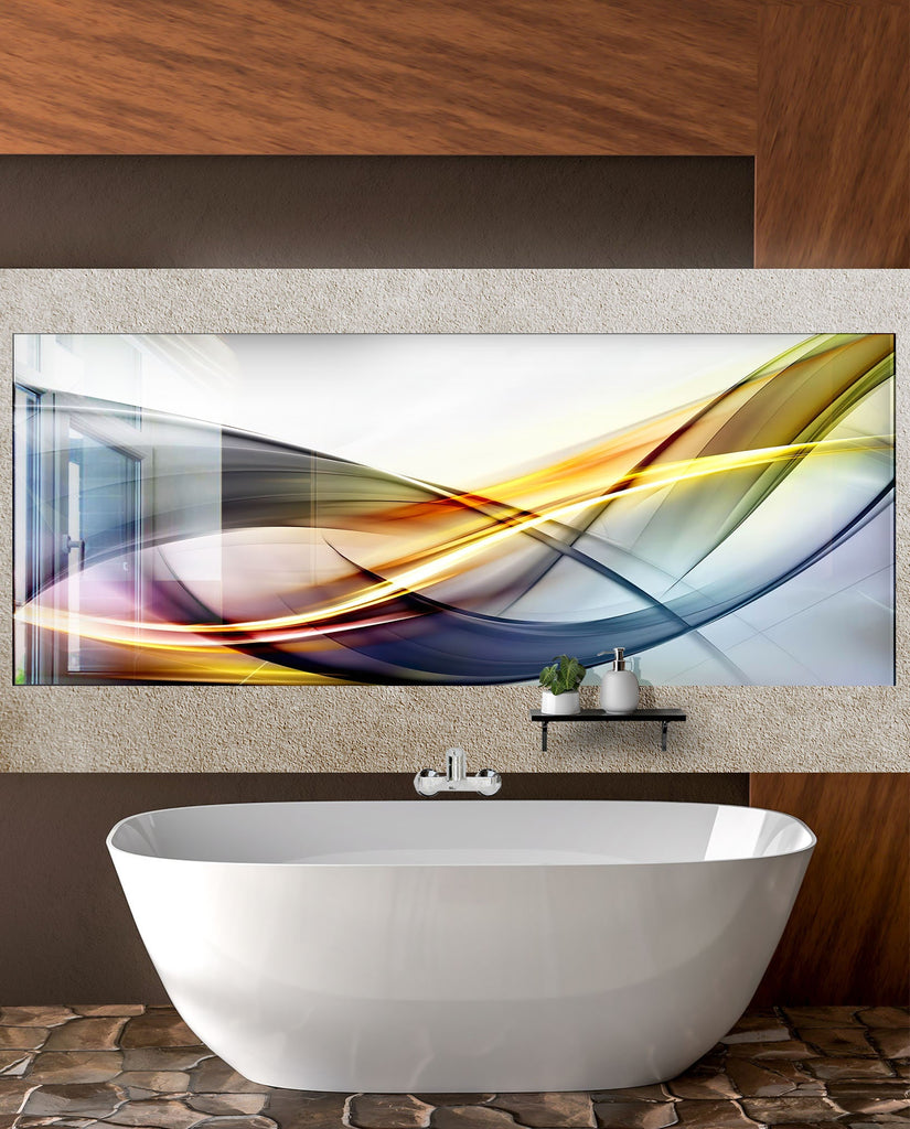 Abstract Tempered Glass Backsplash-BacksplashArtworks