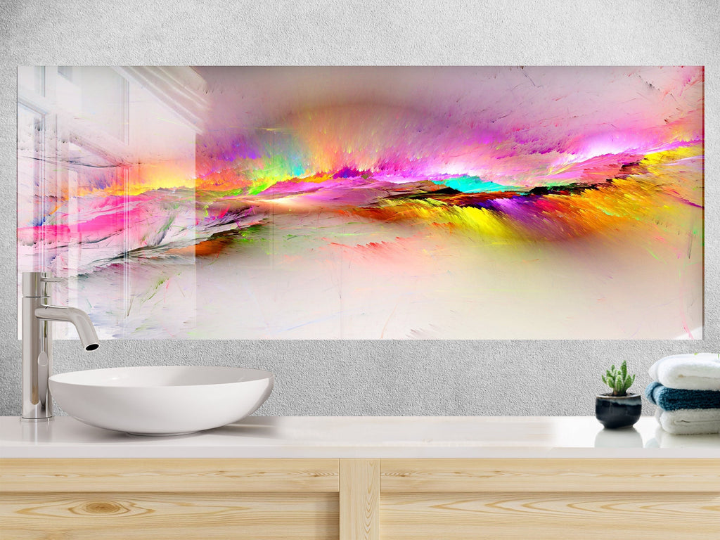 Abstract Tempered Glass Backsplash-BacksplashArtworks