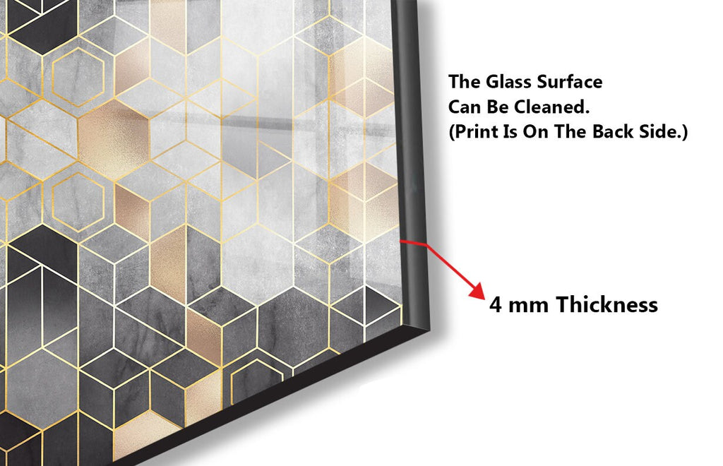 Abstract Tempered Glass Backsplash-BacksplashArtworks
