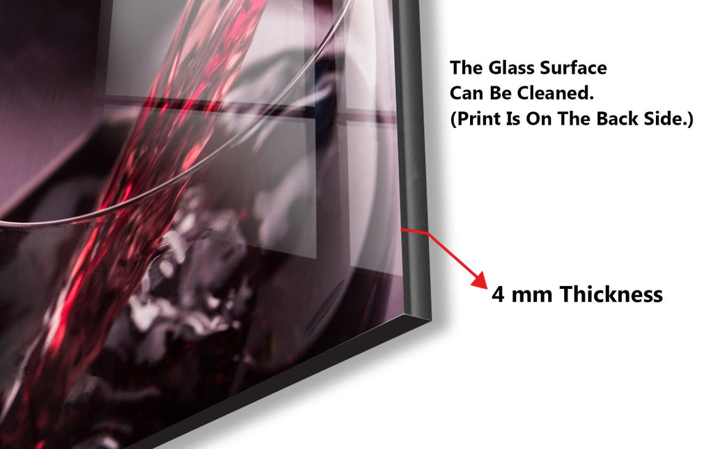 Red Wine Pouring Glass Kitchen Backsplash – Elegant Wine Art-BacksplashArtworks