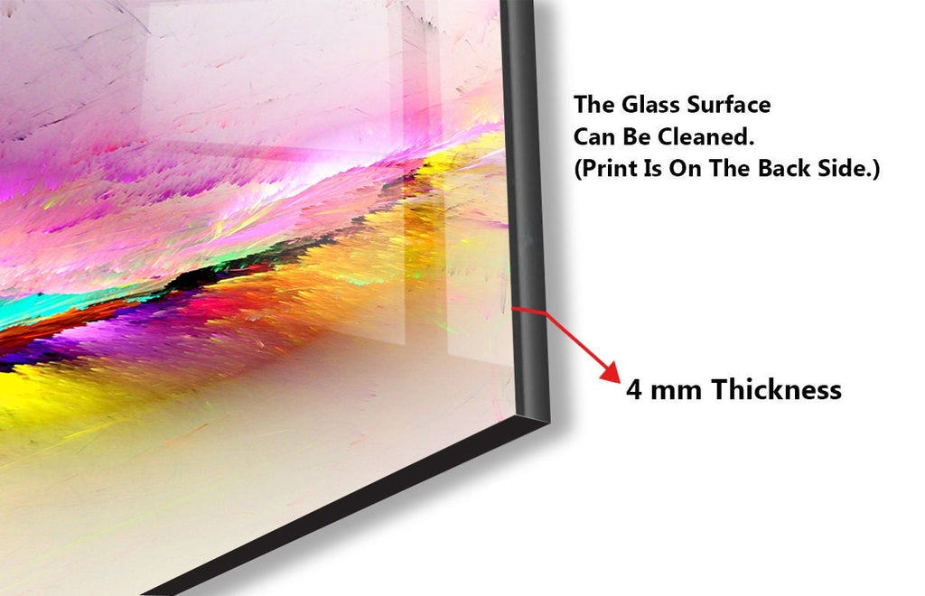 Abstract Tempered Glass Backsplash-BacksplashArtworks