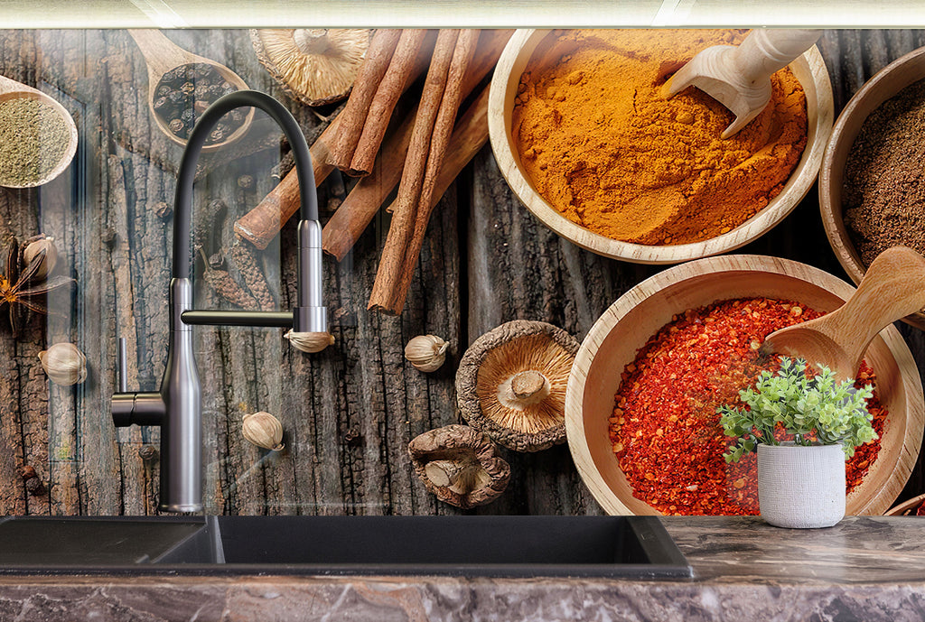 Spice Pantry - Glass Backsplash-BacksplashArtworks