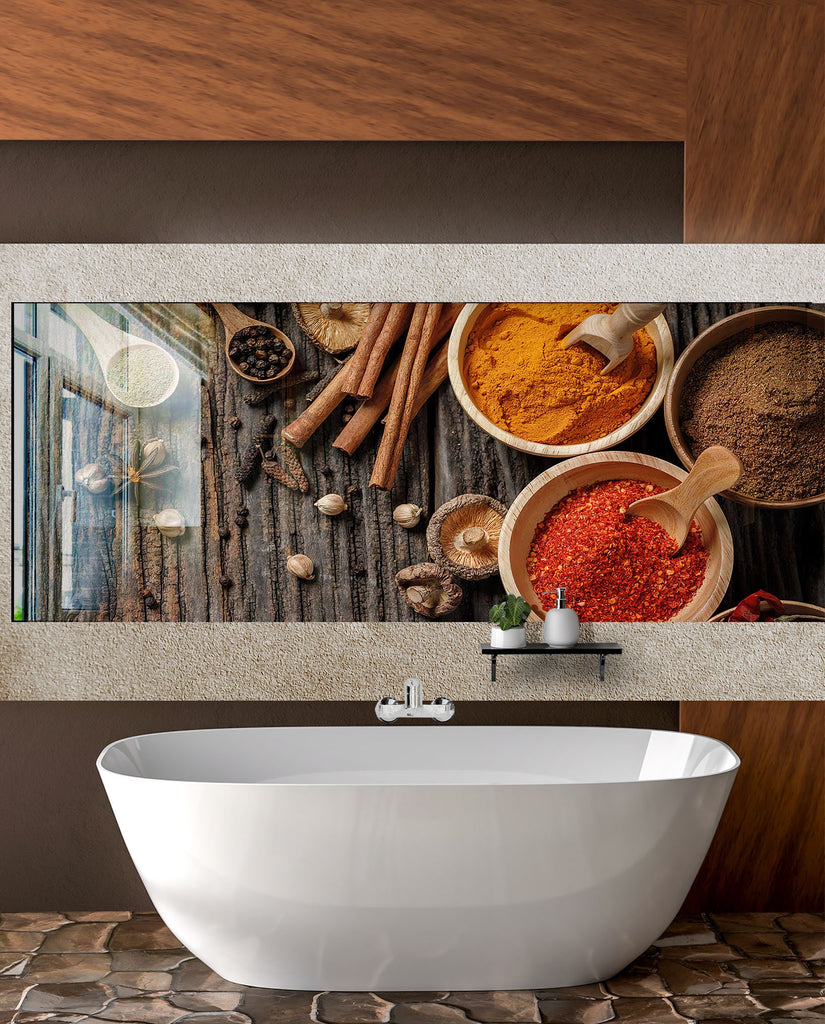 Spice Pantry - Glass Backsplash-BacksplashArtworks