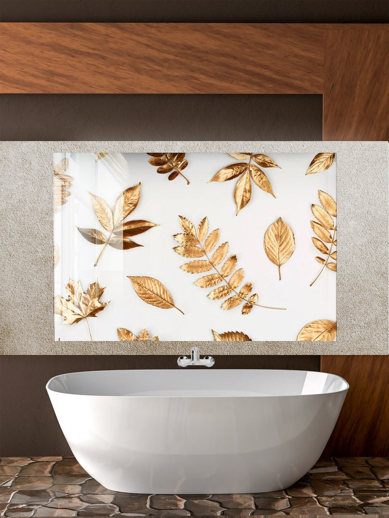 Leafs Tempered Glass Backsplash-BacksplashArtworks