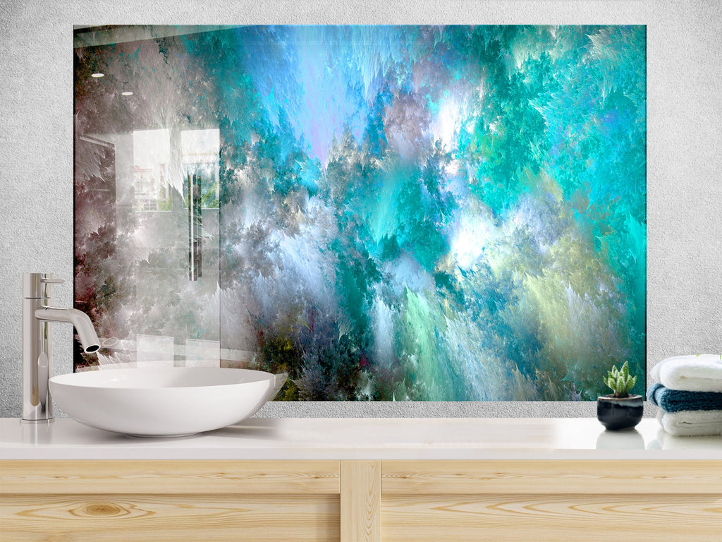 Abstract Tempered Glass Backsplash-BacksplashArtworks