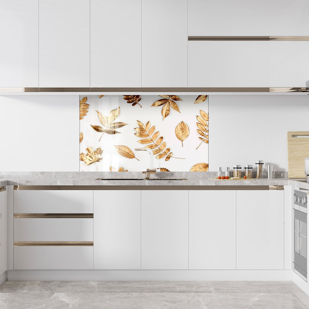 Leafs Tempered Glass Backsplash-BacksplashArtworks