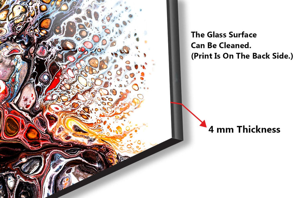 Abstract Tempered Glass Backsplash-BacksplashArtworks