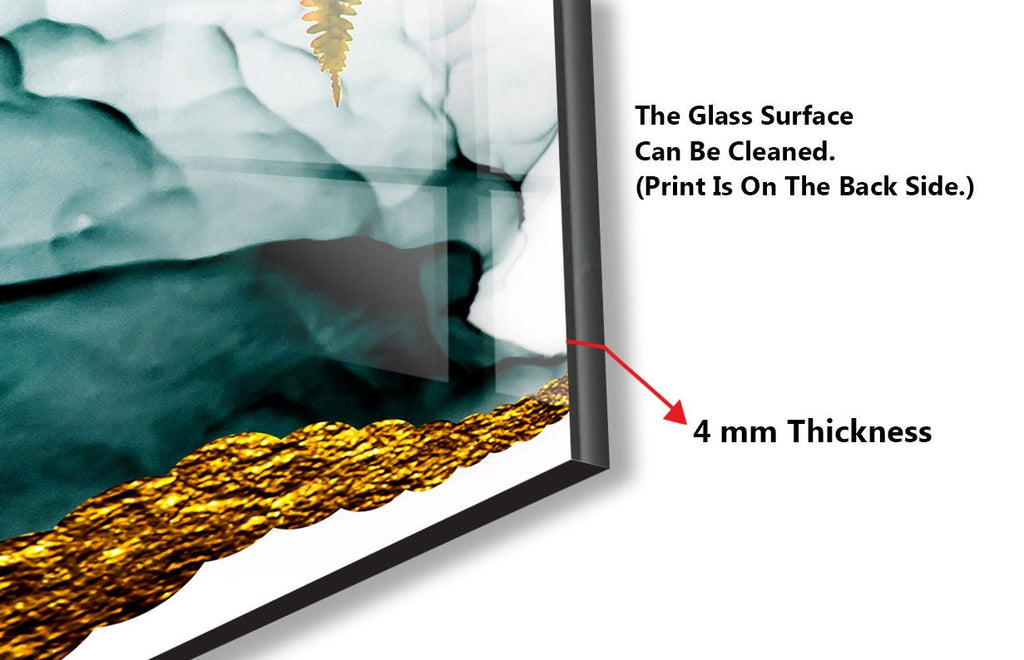 Leaves Tempered Glass Backsplash-BacksplashArtworks