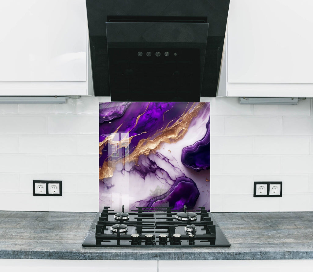 Abstract Tempered Glass Backsplash-BacksplashArtworks