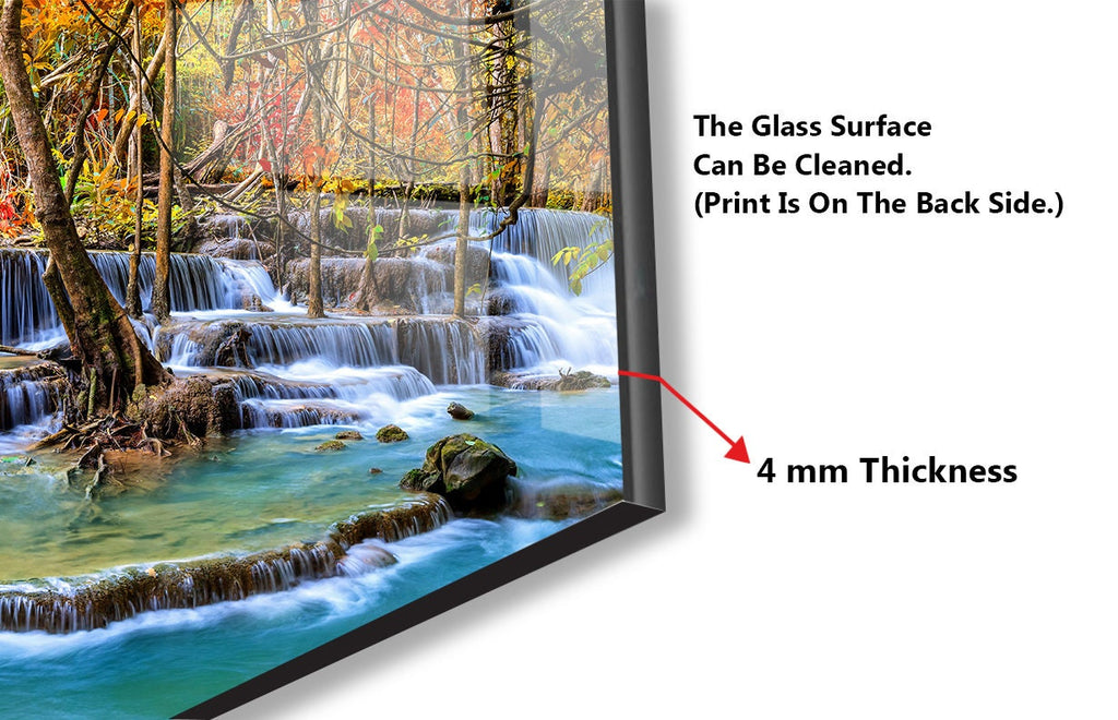 Enchanting Waterfall – Glass Kitchen Backsplash-BacksplashArtworks