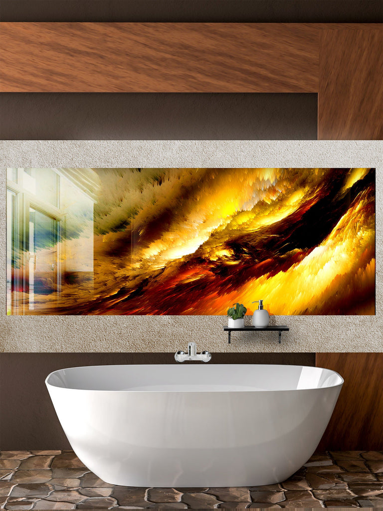 Abstract Tempered Glass Backsplash-BacksplashArtworks