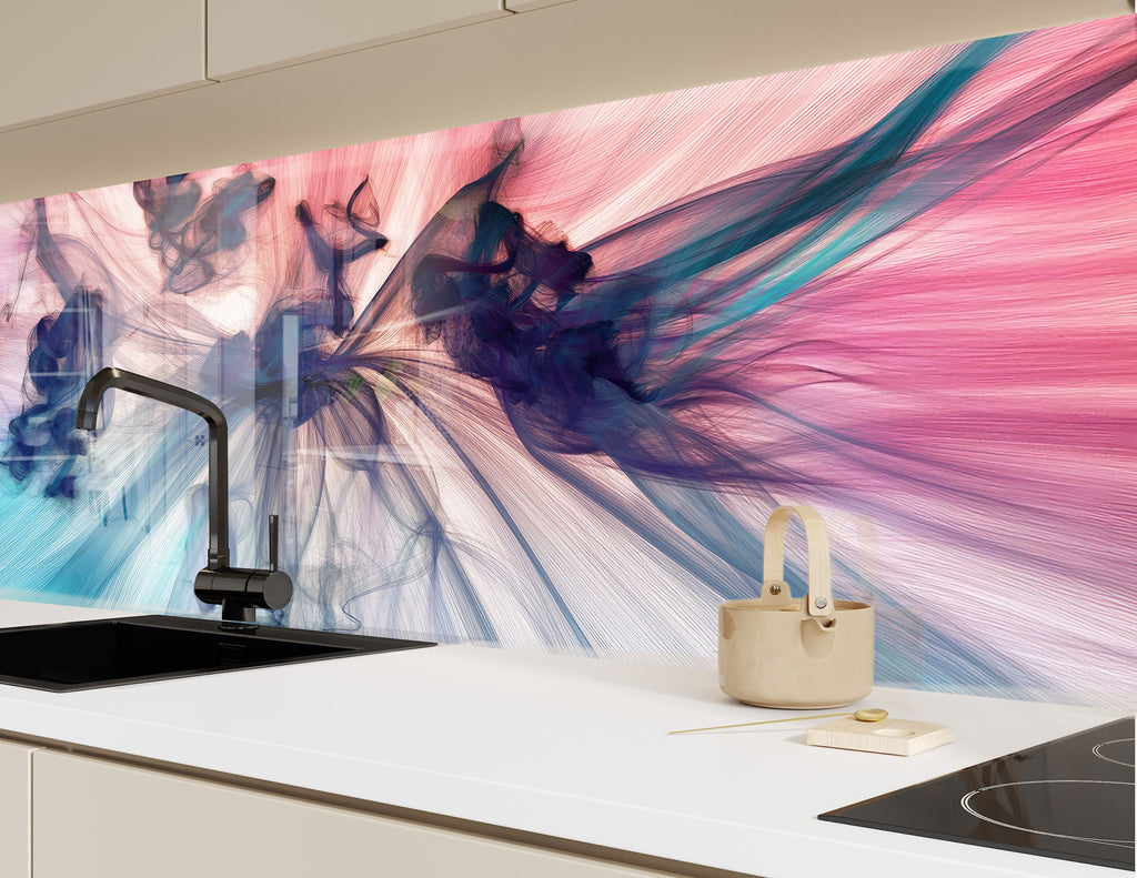 Abstract Tempered Glass Backsplash-BacksplashArtworks