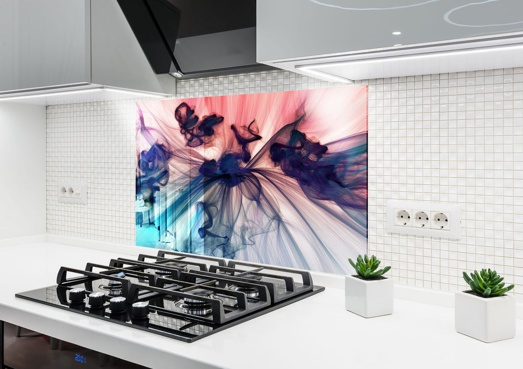 Abstract Tempered Glass Backsplash-BacksplashArtworks