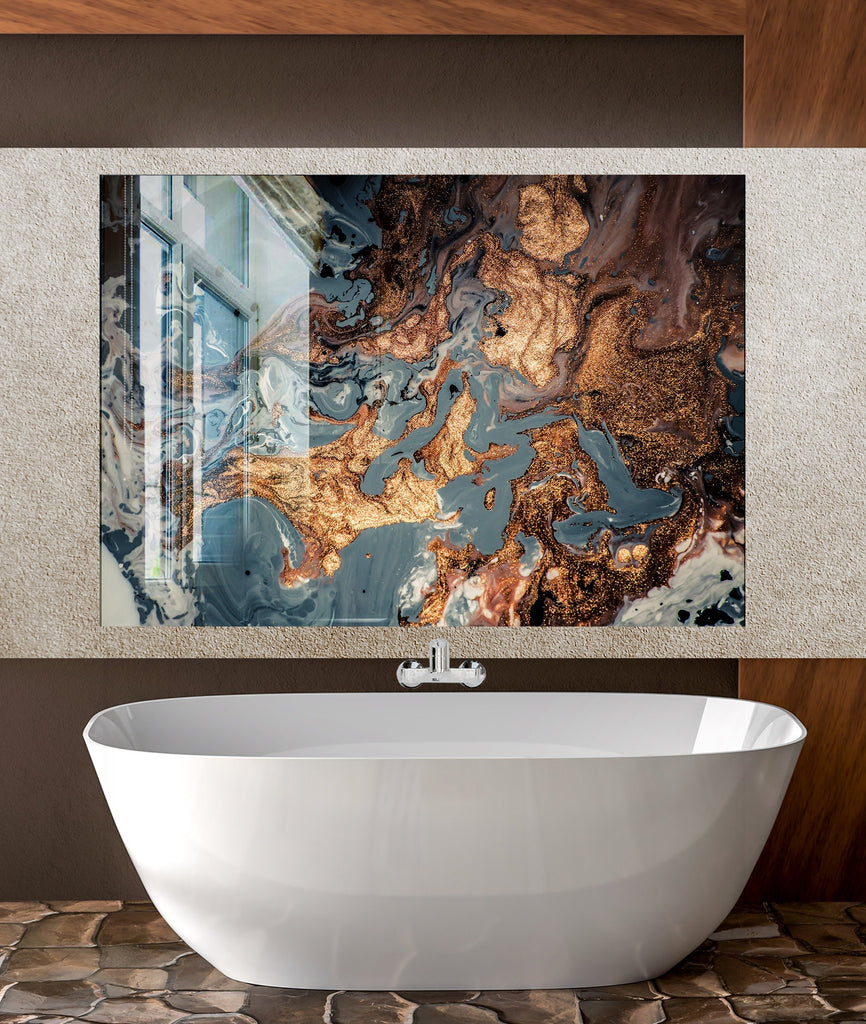 Abstract Tempered Glass Backsplash-BacksplashArtworks