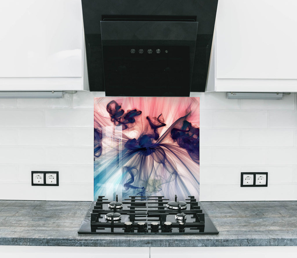 Abstract Tempered Glass Backsplash-BacksplashArtworks