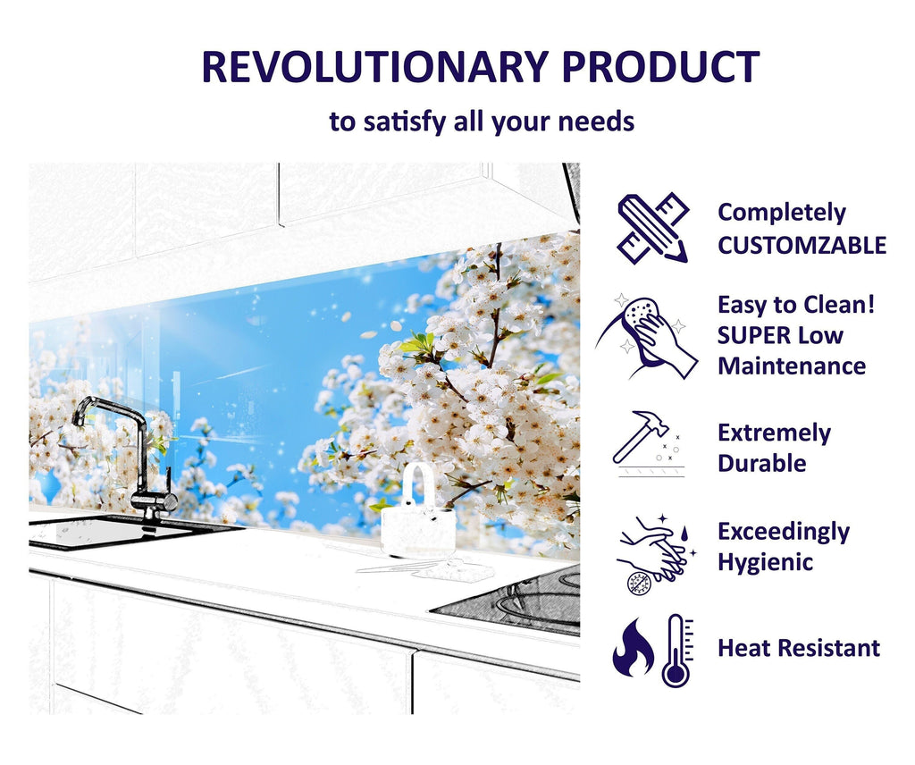 Abstract Tempered Glass Backsplash-BacksplashArtworks