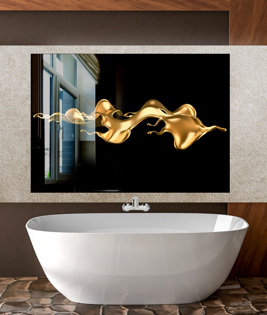 Abstract Tempered Glass Backsplash-BacksplashArtworks