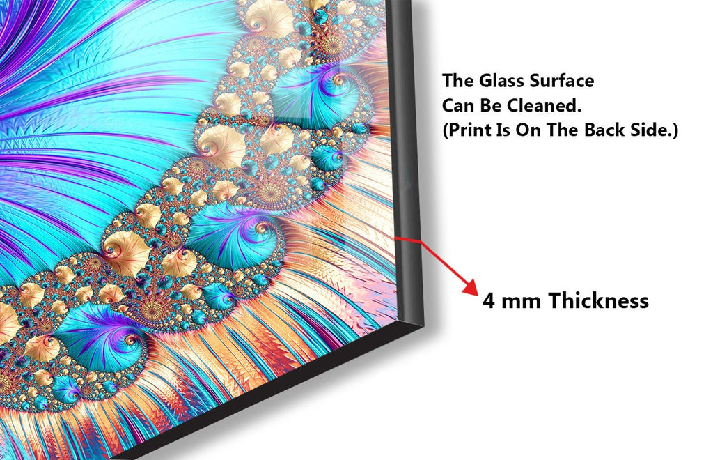 Abstract Tempered Glass Backsplash-BacksplashArtworks