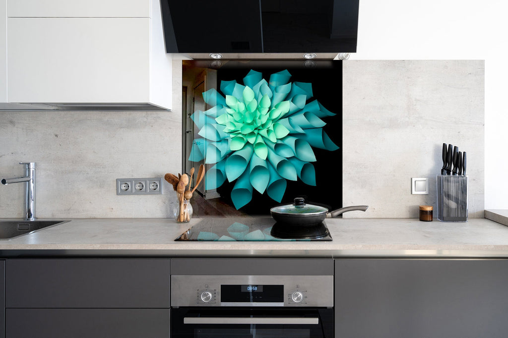 Dandelion Tempered Glass Backsplash-BacksplashArtworks