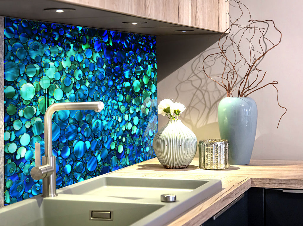 Abstract Tempered Glass Backsplash-BacksplashArtworks