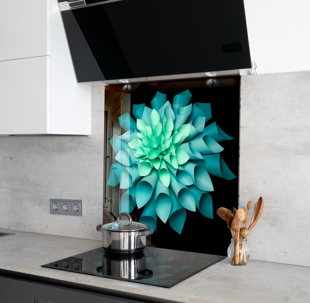 Dandelion Tempered Glass Backsplash-BacksplashArtworks