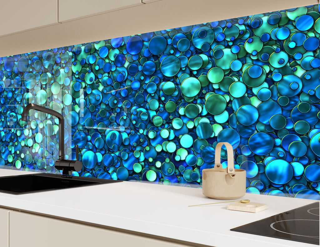 Abstract Tempered Glass Backsplash-BacksplashArtworks