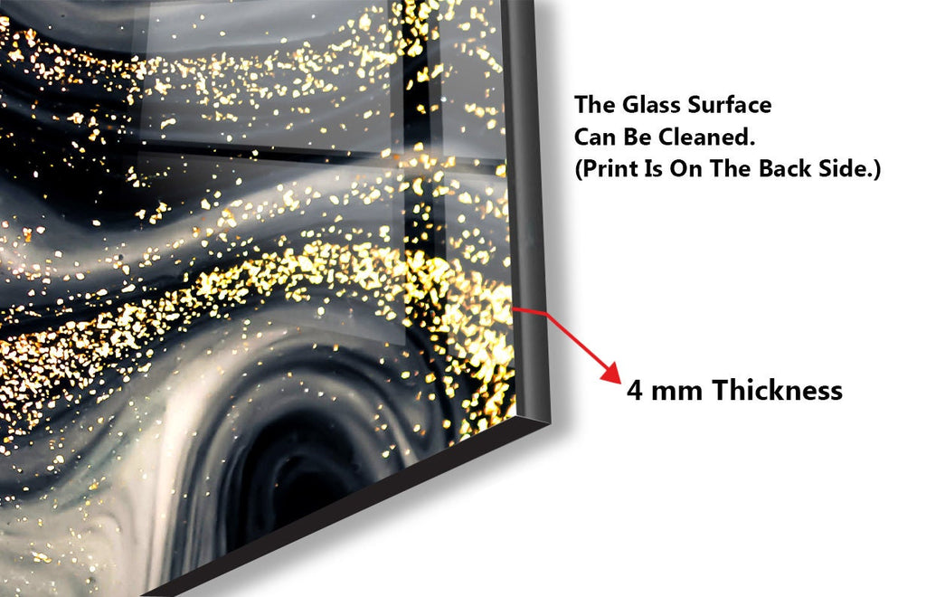 Abstract Tempered Glass Backsplash-BacksplashArtworks