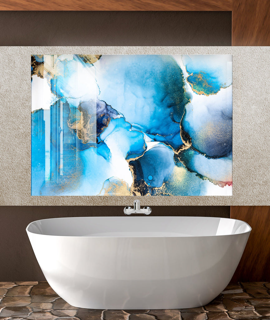Abstract Tempered Glass Backsplash-BacksplashArtworks