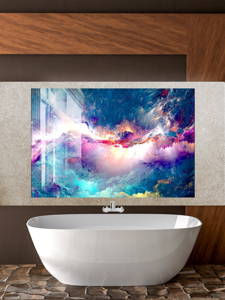 Abstract Tempered Glass Backsplash-BacksplashArtworks