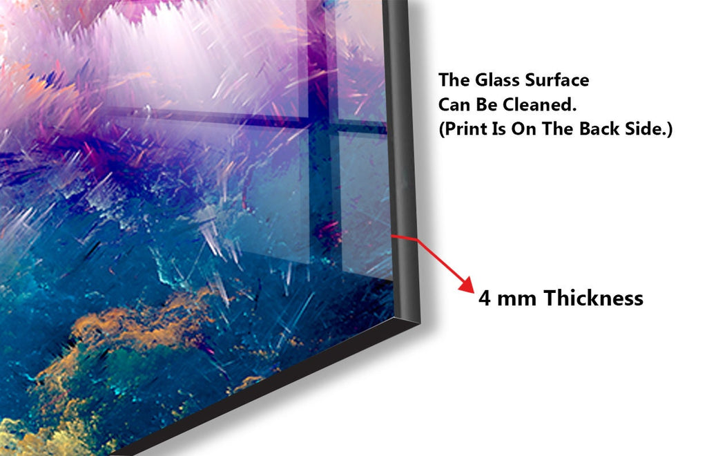 Abstract Tempered Glass Backsplash-BacksplashArtworks