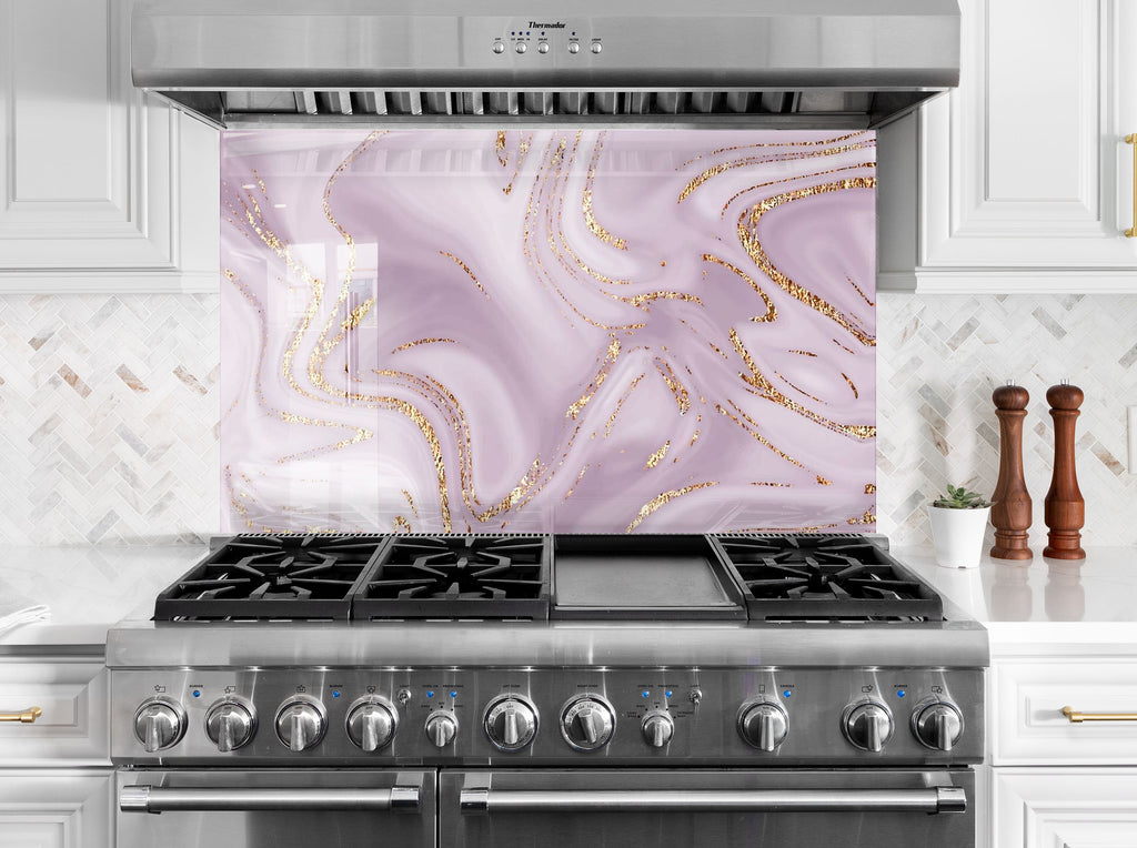 Abstract Tempered Glass Backsplash-BacksplashArtworks