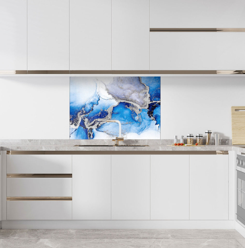 Abstract Tempered Glass Backsplash-BacksplashArtworks