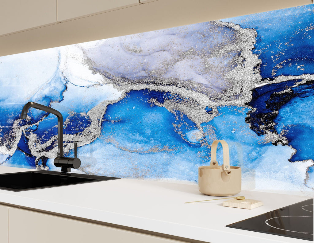 Abstract Tempered Glass Backsplash-BacksplashArtworks