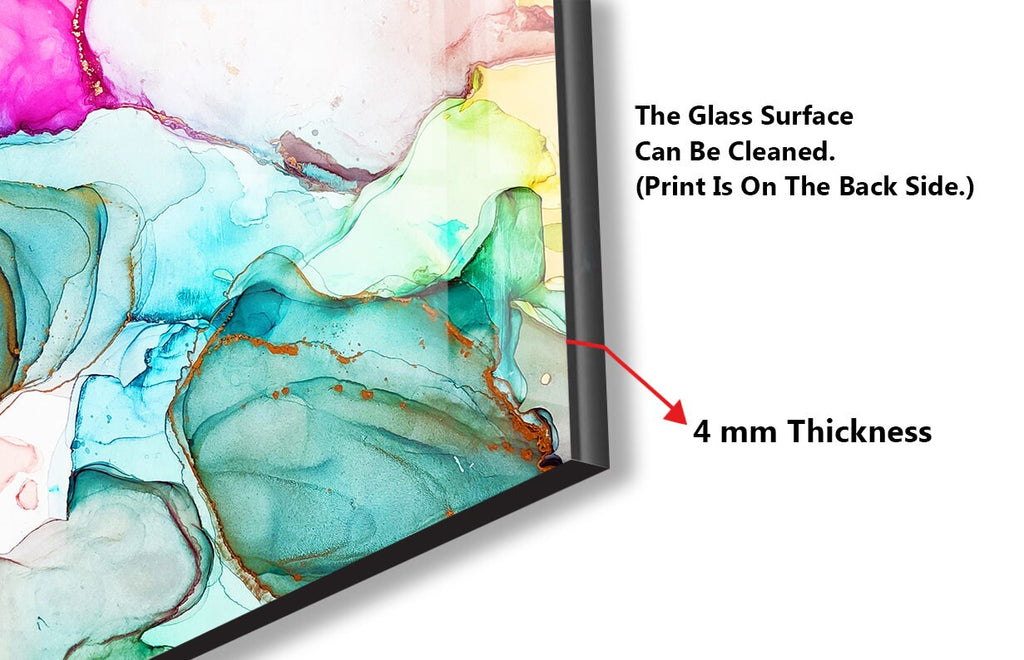 Abstract Tempered Glass Backsplash-BacksplashArtworks