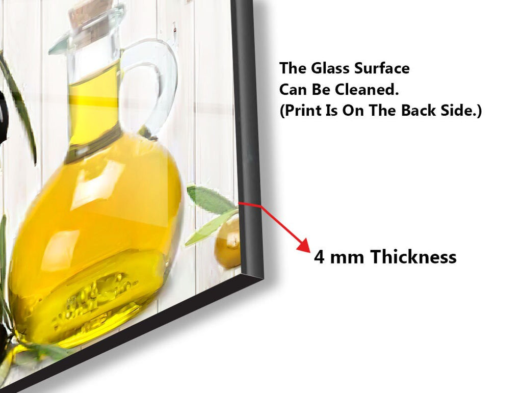 Olive Oil Glass Kitchen Backsplash – Rustic Olive and Time Design-BacksplashArtworks