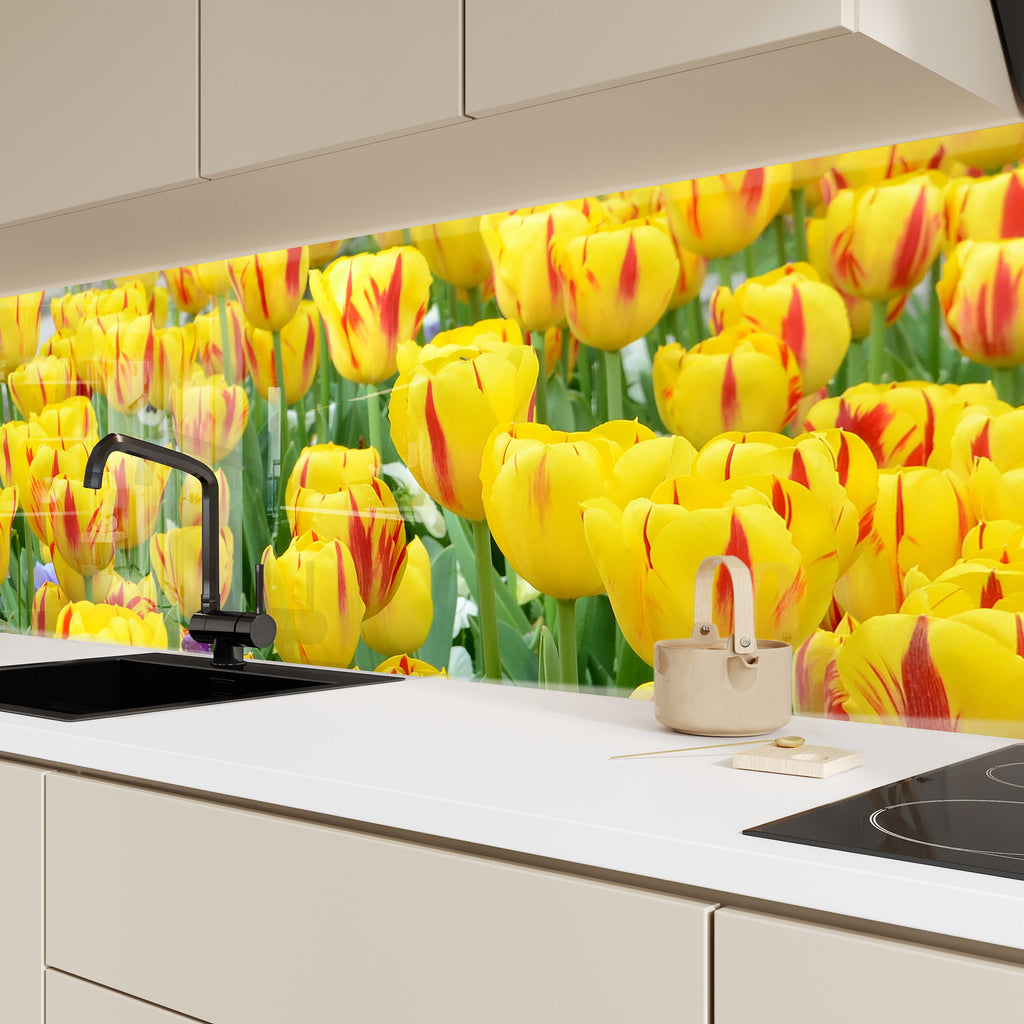 Roses Tempered Glass Backsplash-BacksplashArtworks