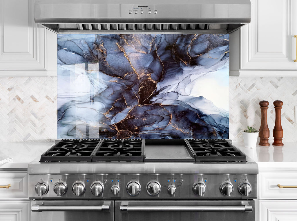 Abstract Tempered Glass Backsplash-BacksplashArtworks