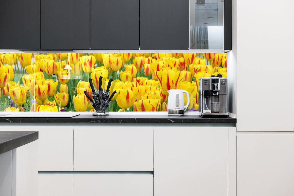 Roses Tempered Glass Backsplash-BacksplashArtworks