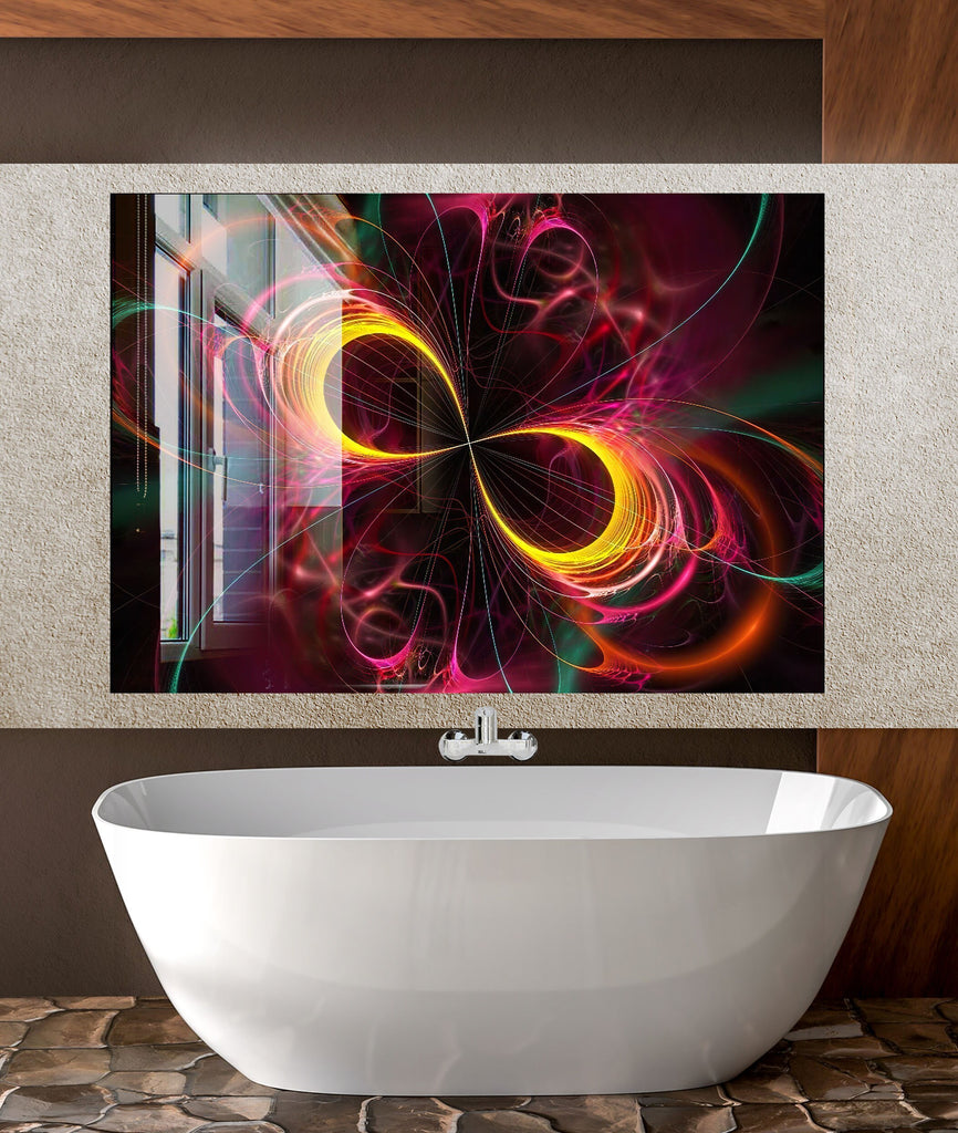 Abstract Tempered Glass Backsplash-BacksplashArtworks