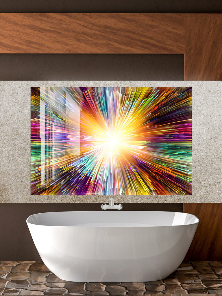 Abstract Tempered Glass Backsplash-BacksplashArtworks