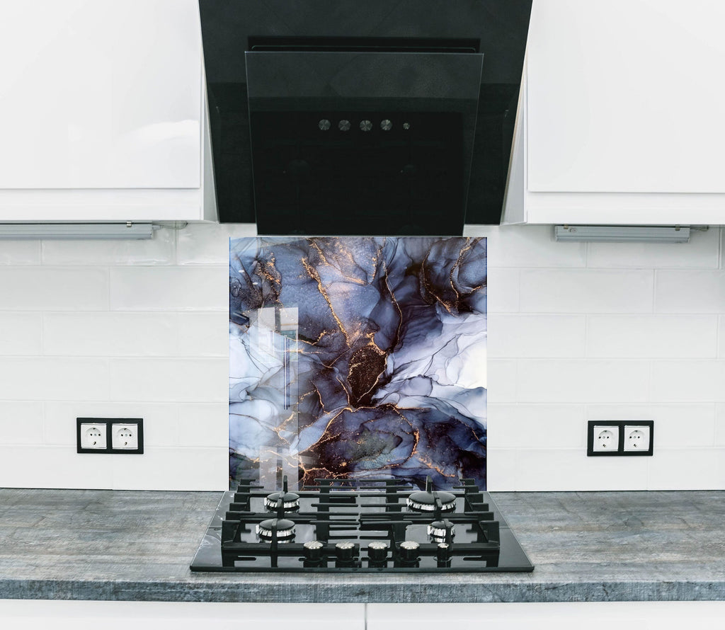 Abstract Tempered Glass Backsplash-BacksplashArtworks