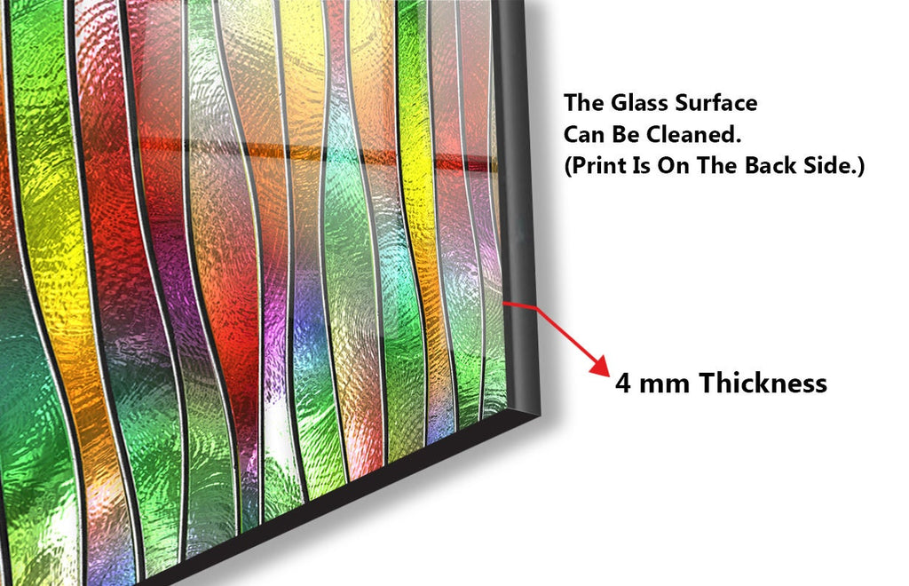 Abstract Tempered Glass Backsplash-BacksplashArtworks