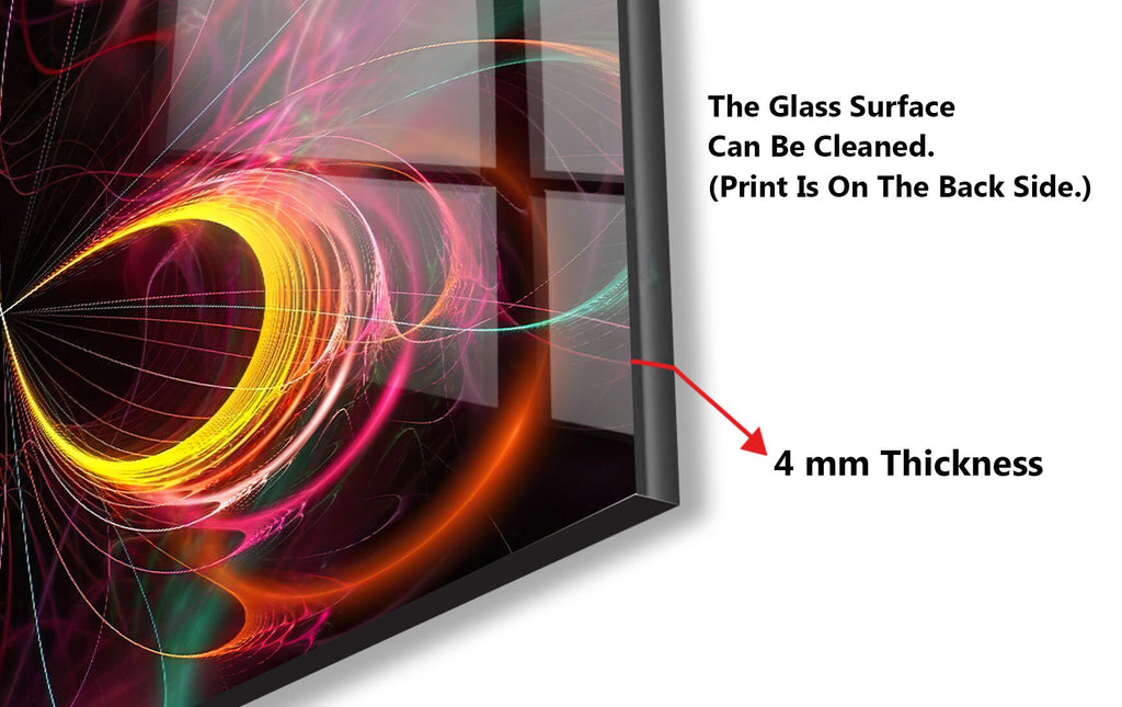 Abstract Tempered Glass Backsplash-BacksplashArtworks